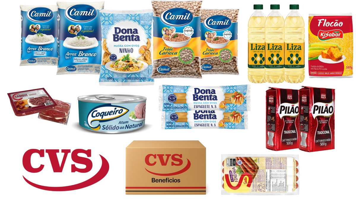 Promoção CVS  2 Cesta Básica Custo Beneficio Alimentação + Produtos de Higiene